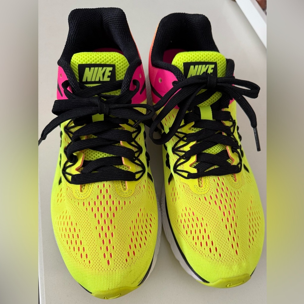 Nike Women's Bright Yellow and Pink Athletic Shoes